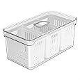 Kit de 4 Organizadores de Geladeira y Armario de Cocina de 2,2 Litros para Alimentos y Vegetales