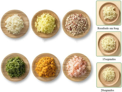 Cortador triturador eléctrico multifuncional para vegetales y carnes acero inoxidable