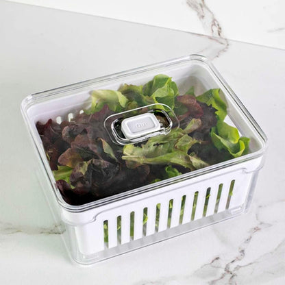 Kit de 4 Organizadores de Geladeira y Armario de Cocina de 2,2 Litros para Alimentos y Vegetales