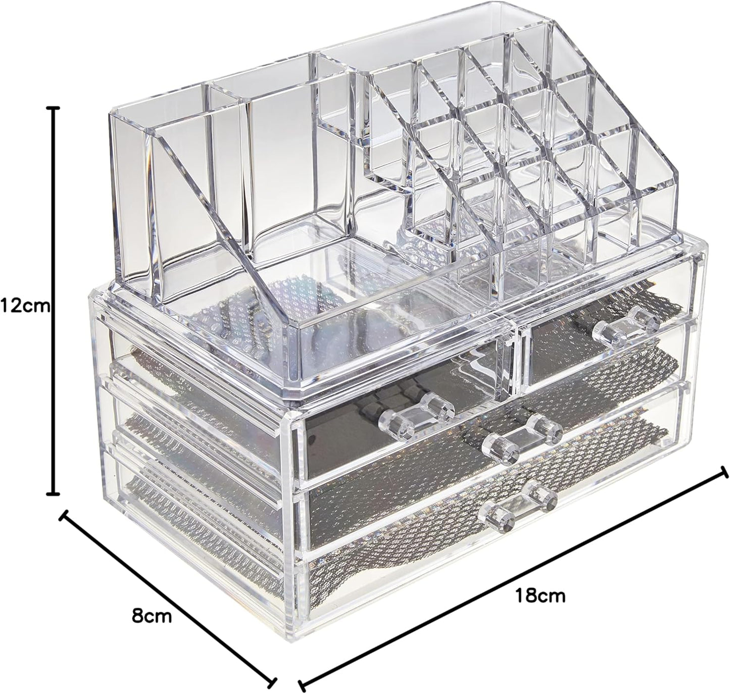 Organizador de Maquillaje LM con 4 Cajones y 20 Compartimentos