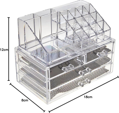 Organizador de Maquillaje LM con 4 Cajones y 20 Compartimentos